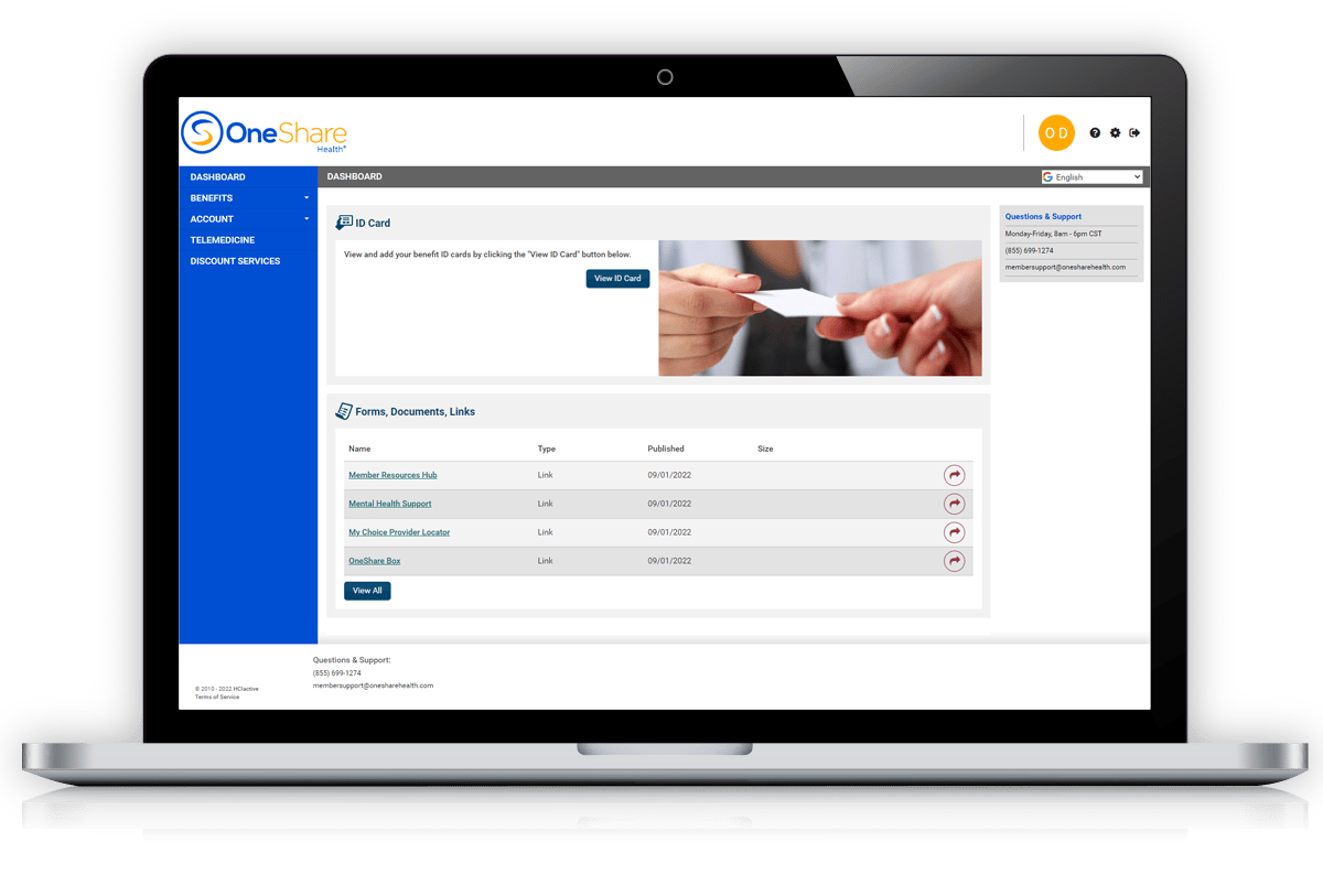 OneShare Health's Member Portal
